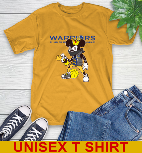 Golden State Warriors NBA Basketball Mickey Peace Sign Sports T-Shirt 3