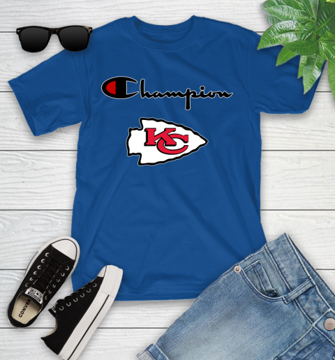 NFL Football Kansas City Chiefs Champion Shirt Youth T-Shirt 6