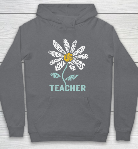 Life is good Teacher Daisy T shirt Teach School Sunflower Hoodie 3