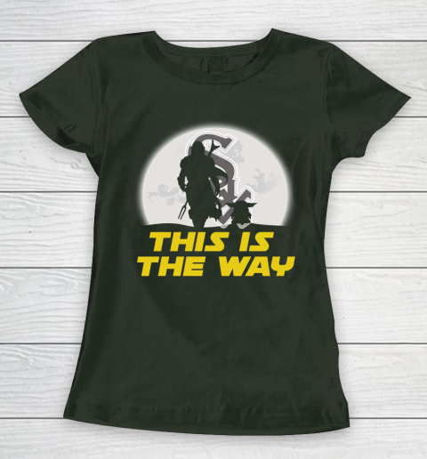 Chicago White Sox MLB Baseball Star Wars Yoda And Mandalorian This Is The Way Women's T-Shirt 4