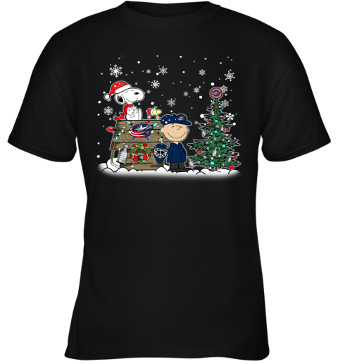 NHL Columbus Blue Jackets Snoopy Charlie Brown Woodstock Christmas Stanley Cup Hockey T Shirt 6Y6Bq0wVP2o youth t shirt 26 95 151514 front black