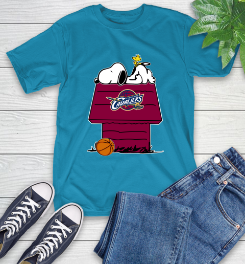 Cleveland Cavaliers NBA Basketball Snoopy Woodstock The Peanuts Movie T-Shirt 8