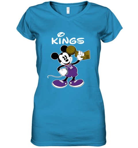 Mickey Sacramento Kings Women's V-Neck T-Shirt