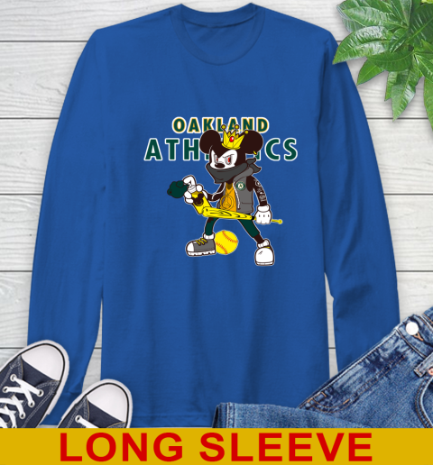 Oakland Athletics MLB Baseball Mickey Peace Sign Sports Long Sleeve T-Shirt 9