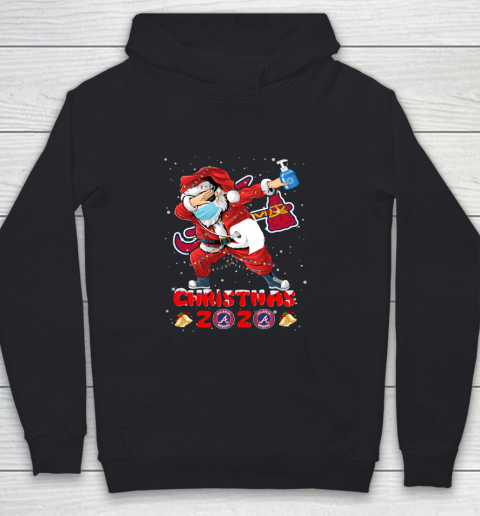 Atlanta Braves Funny Santa Claus Dabbing Christmas 2020 MLB Youth Hoodie