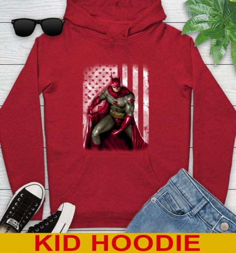 Chicago Bulls NBA Basketball Batman DC American Flag Shirt Youth Hoodie 11