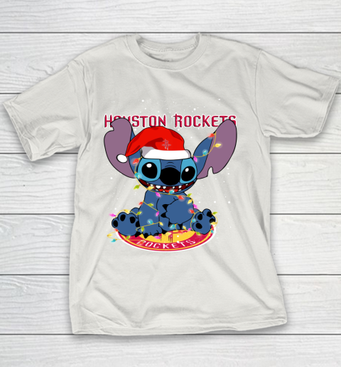 Houston Rockets NBA noel stitch Basketball Christmas Youth T-Shirt 8
