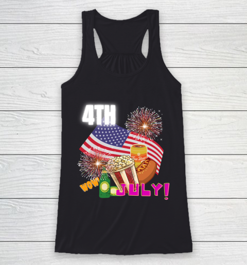 Independence Day 4th Of July Celebration Happy Racerback Tank