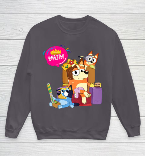 Bluey Mom Dad Funny Queen For Family Lover Youth Sweatshirt 6