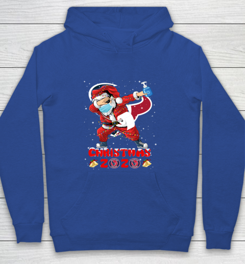 Houston Texans Funny Santa Claus Dabbing Christmas 2020 NFL Youth Hoodie 6