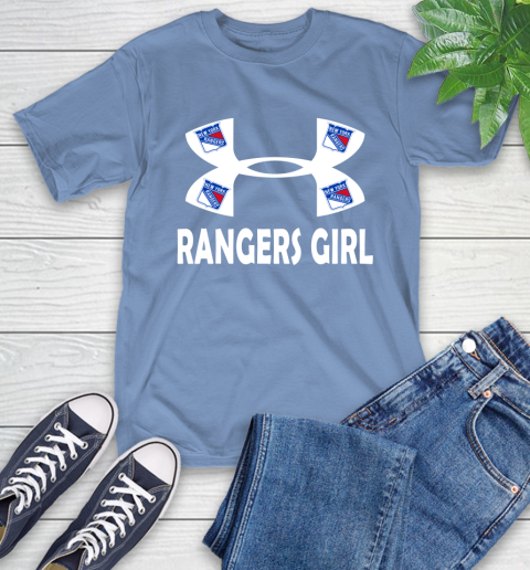 NHL New York Rangers Girl Under Armour Hockey Sports T-Shirt 12