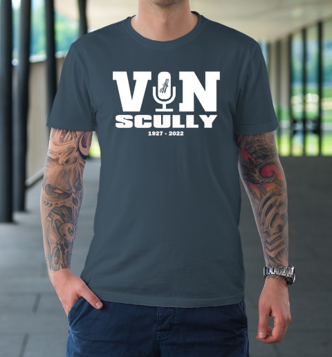 Vin Scully Microphone 1927 2022 T-Shirt 4