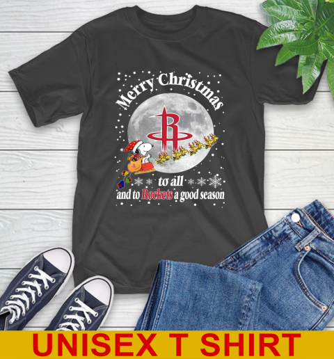 Houston Rockets Merry Christmas To All And To Rockets A Good Season NBA Basketball Sports T-Shirt