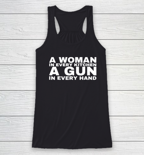 A Woman In Every Kitchen A Gun In Every Hand Shirt Sean Strickland Racerback Tank