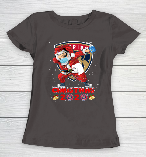 Florida Panthers Funny Santa Claus Dabbing Christmas 2020 NHL Women's T-Shirt 7