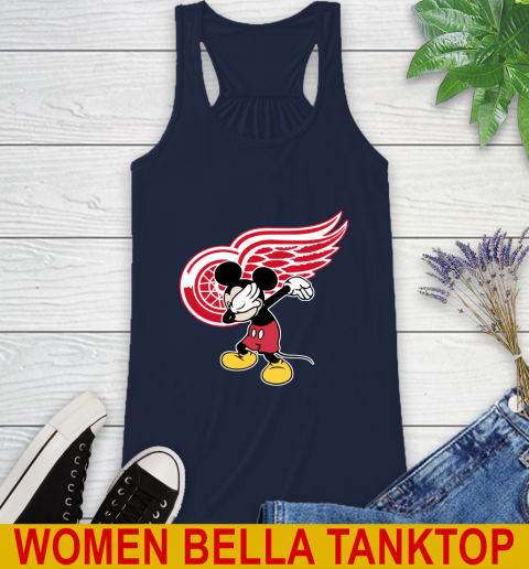 Detroit Red Wings NHL Hockey Dabbing Mickey Disney Sports Racerback Tank 11