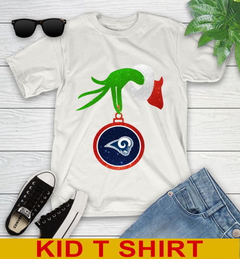Los Angeles Rams Grinch Merry Christmas NFL Football Youth T-Shirt
