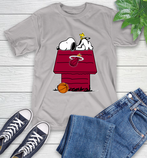 Miami Heat NBA Basketball Snoopy Woodstock The Peanuts Movie T-Shirt 12