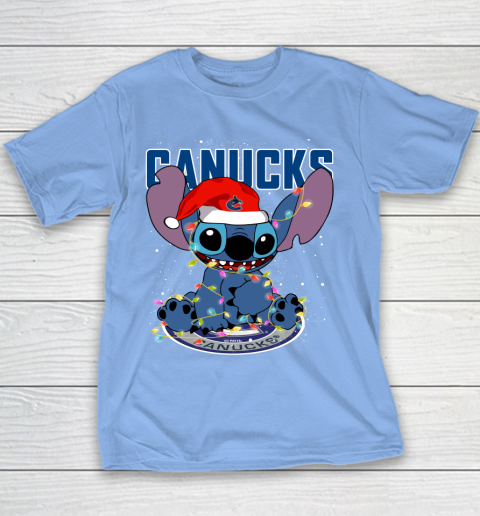 Vancouver Canucks NHL Hockey noel stitch Christmas Youth T-Shirt 7