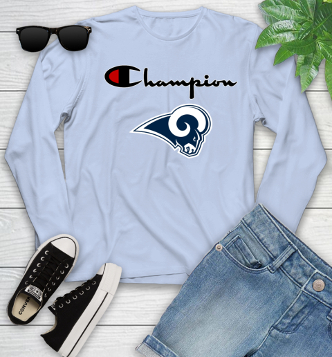 NFL Football Los Angeles Rams Champion Shirt Youth Long Sleeve 6