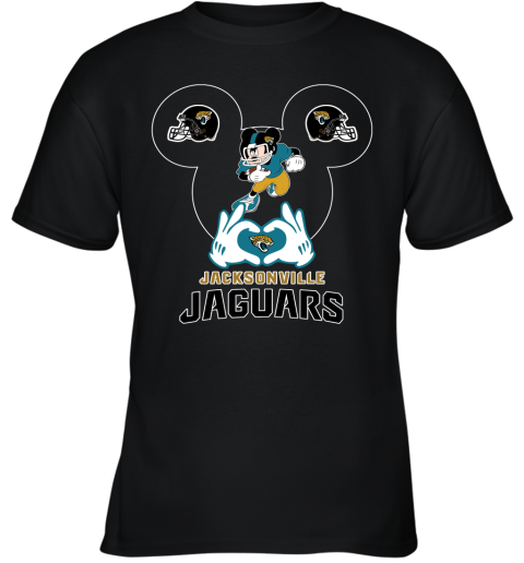 I Love The Jaguars Mickey Mouse Jacksonville Jaguars Youth T-Shirt