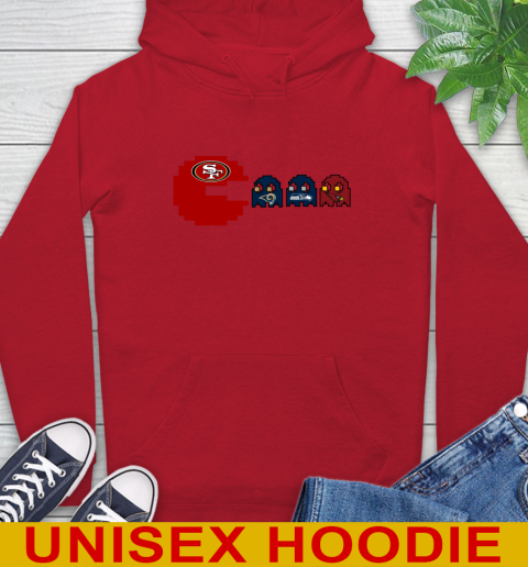 San Francisco 49ers NFL Football Pac Man Champion Hoodie Tee For