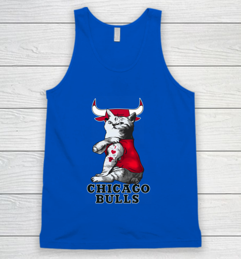 NBA Basketball My Cat Loves Chicago Bulls Tank Top 4