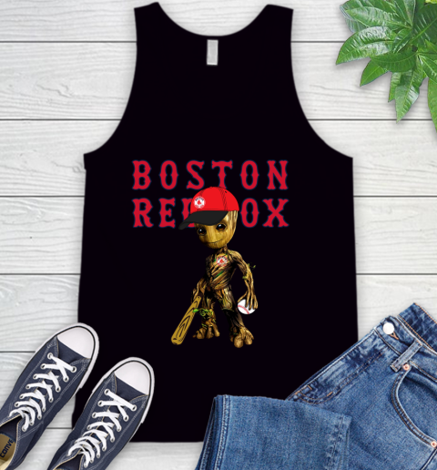 MLB Boston Red Sox Groot Guardians Of The Galaxy Baseball Tank Top 2