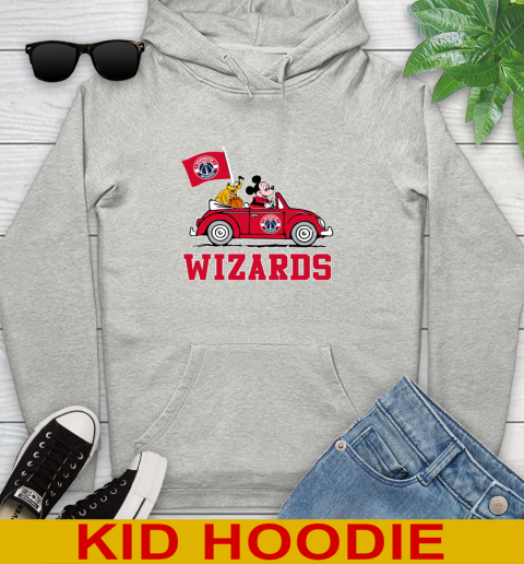 NBA Basketball Washington Wizards Pluto Mickey Driving Disney Shirt Youth Hoodie