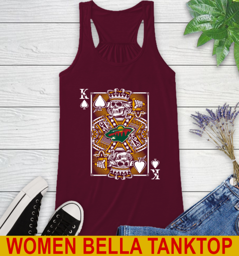 Minnesota Wild NHL Hockey The King Of Spades Death Cards Shirt Racerback Tank 2