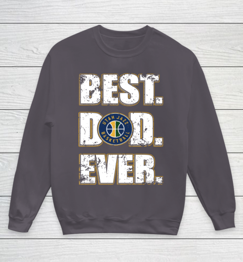 NBA Utah Jazz Basketball Best Dad Ever Family Shirt Youth Sweatshirt 5