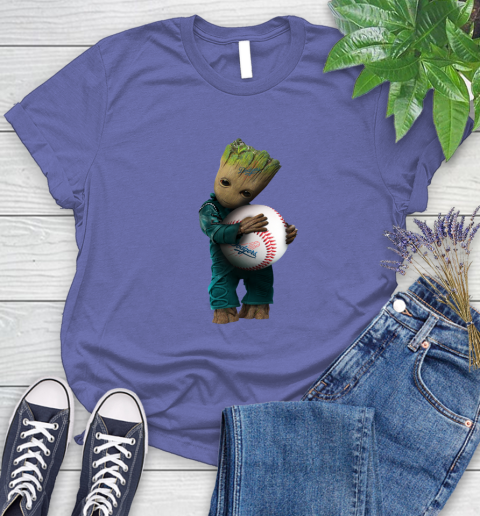 MLB Groot Guardians Of The Galaxy Baseball Sports Los Angeles Dodgers Women's T-Shirt 11