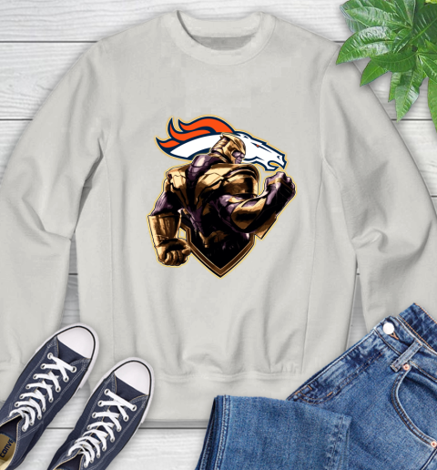 NFL Thanos Avengers Endgame Football Sports Denver Broncos Sweatshirt 12