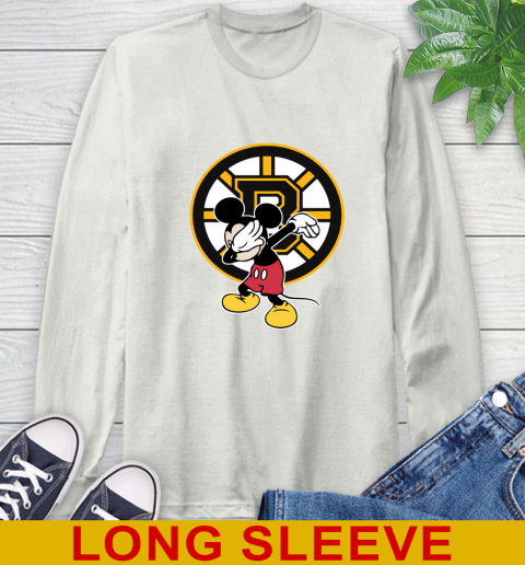 Boston Bruins NHL Hockey Dabbing Mickey Disney Sports Long Sleeve T-Shirt 12