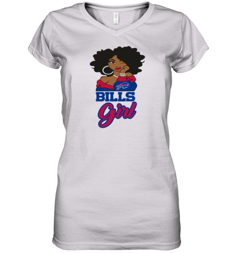 Buffalo Bills Girl Women's V-Neck T-Shirt