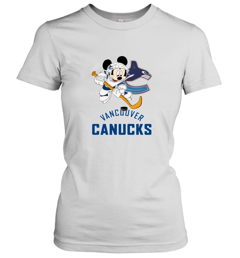 NHL Hockey Mickey Mouse Team Vancouver Canucks Women's T-Shirt