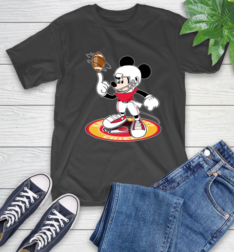 NFL Football Kansas City Chiefs Cheerful Mickey Disney Shirt T-Shirt