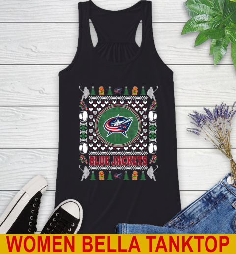 Columbus Blue Jackets Merry Christmas NHL Hockey Loyal Fan Racerback Tank