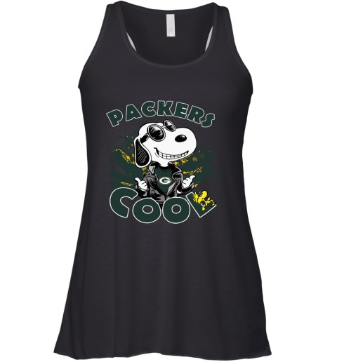 Green Bay Packers Snoopy Joe Cool We're Awesome Racerback Tank