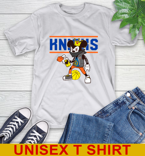 New York Knicks NBA Basketball Mickey Peace Sign Sports T-Shirt 12