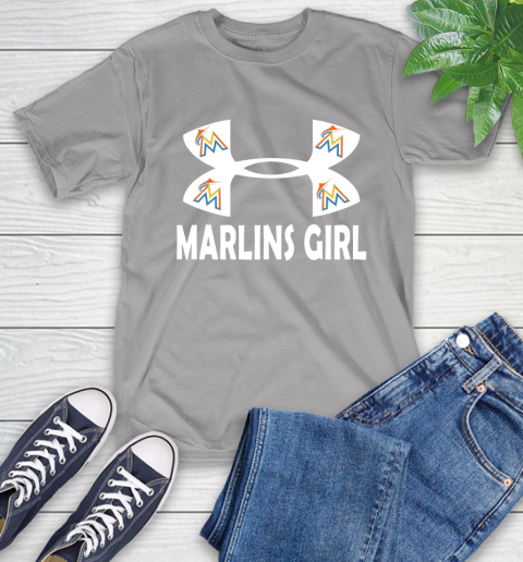 MLB Miami Marlins Under Armour Baseball Sports T-Shirt 6