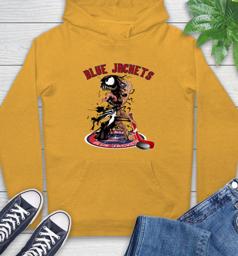 NHL Columbus Blue Jackets Hockey Venom Groot Guardians Of The Galaxy Hoodie 3
