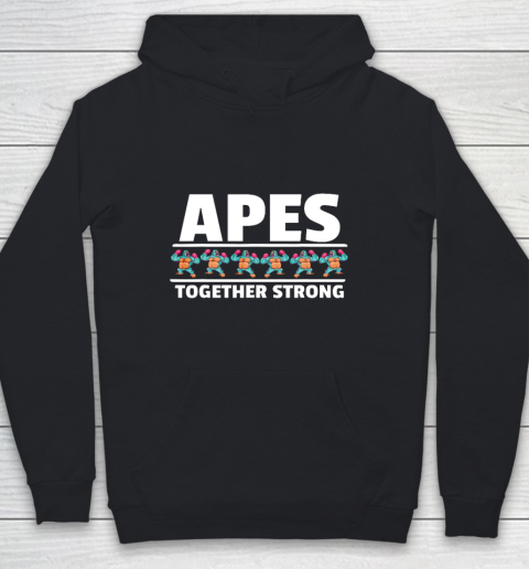 Apes Together We Are Strong Stock To The Moon Strong Apes Youth Hoodie