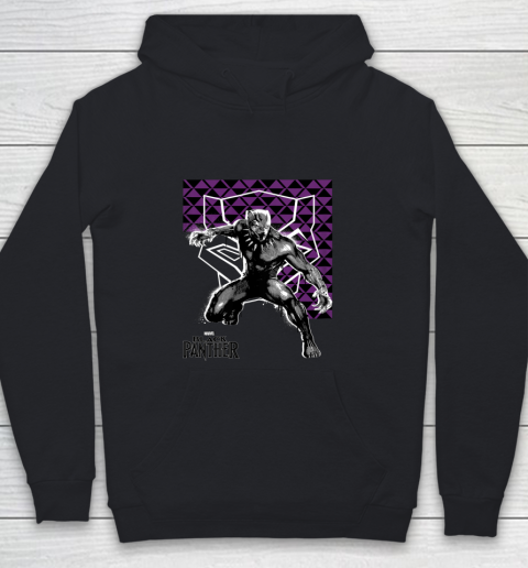 Marvel Black Panther Movie Patterned Spray Paint Youth Hoodie
