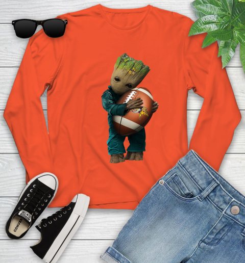 NFL Groot Guardians Of The Galaxy Football Sports Minnesota Vikings Youth Long Sleeve 4
