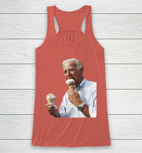 Joe Biden Eating Ice Cream Racerback Tank 3