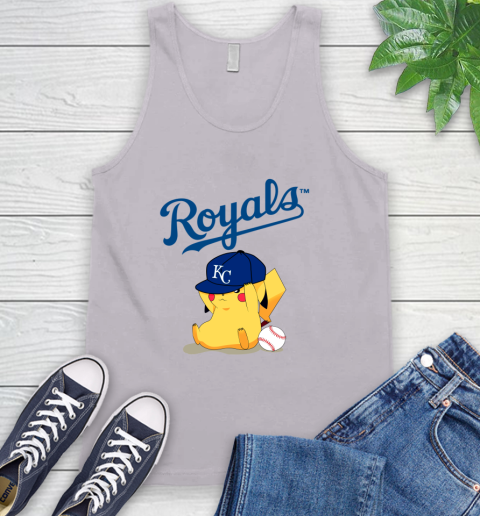 MLB Pikachu Baseball Sports Kansas City Royals Tank Top 4