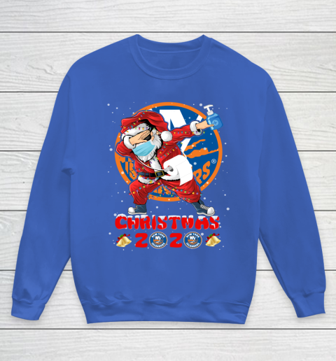 New York Islanders Funny Santa Claus Dabbing Christmas 2020 NHL Youth Sweatshirt 6