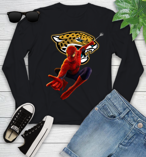 NFL Spider Man Avengers Endgame Football Jacksonville Jaguars Youth Long Sleeve 2