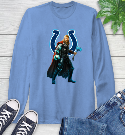 NFL Thor Avengers Endgame Football Indianapolis Colts Long Sleeve T-Shirt 11